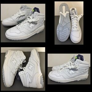 New Balance 650 High Triple White Athletic Sneakers Men’s sz New No Box!